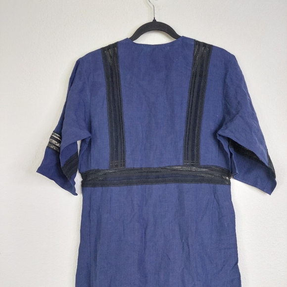 Sofie D’hoore Blue Black Linen‎ Dress  Size Meduim (EU38) - Picture 7 of 10
